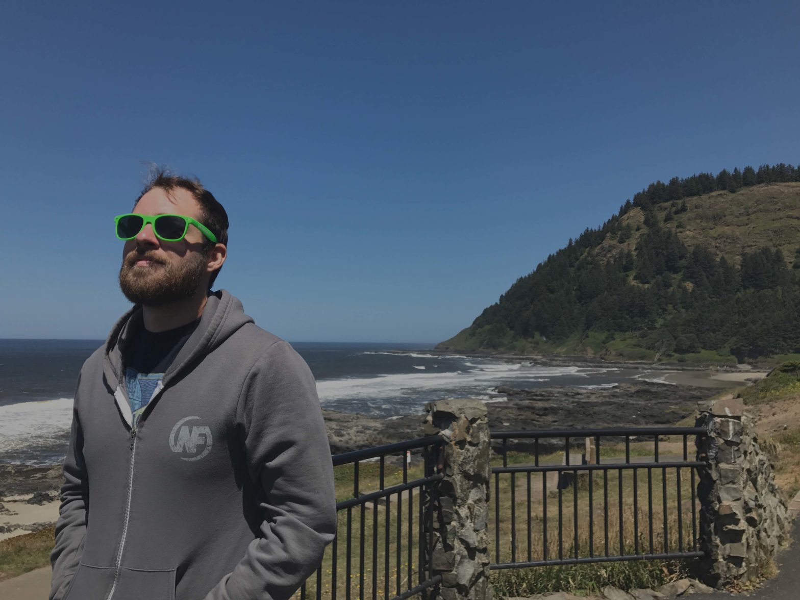 Aric Standing on the Oregon Coast